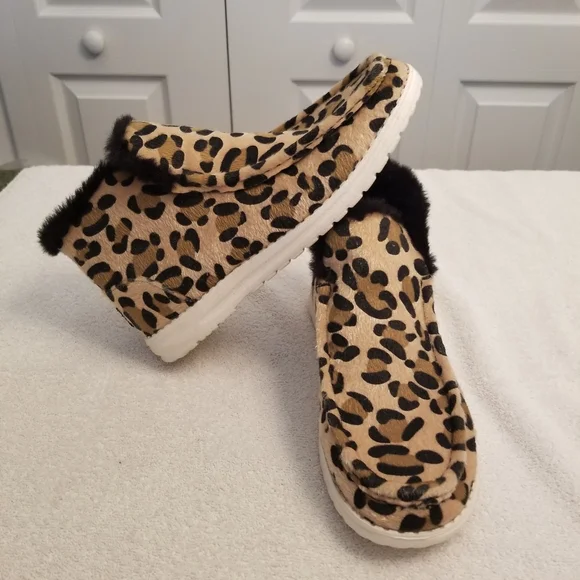 Ocean + Coast Tata Animal Print Booties Women's Size 7.5M Textile Uppers - Picture 3 of 7